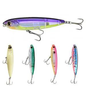 TOPRIGHT PE220 100mm 17.5g Topwater Walker Saltwater Stickbait 3D Inshore Top Knock Pencil Floating Pencil Lure