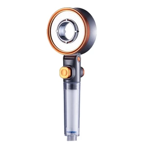 Modern Eco-Friendly 3-Mode ABS Showerhead Water Saving with Filtration One-Click Water Stop Bathroom Faucet