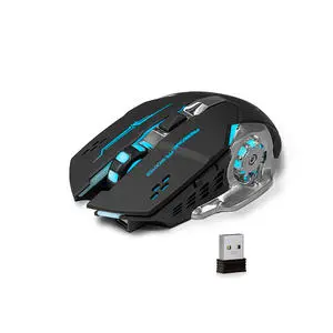 GMW-011L 800-1200-1600 DPI 6D 2.4G & BT Wireless 500mAh Rechargeable Battery 7 Color Breathing LED Light Gamer Mouse in Stock