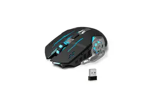 GMW-011L 800-1200-1600 DPI 6D 2.4G & BT Wireless 500mAh Rechargeable Battery 7 Color Breathing LED Light Gamer Mouse in Stock